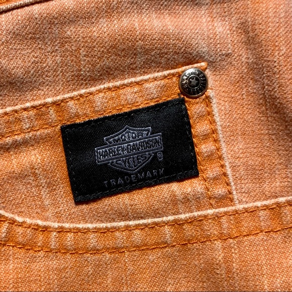 Harley Davidson Women's Orange Denim 12 - Picture 5 of 7
